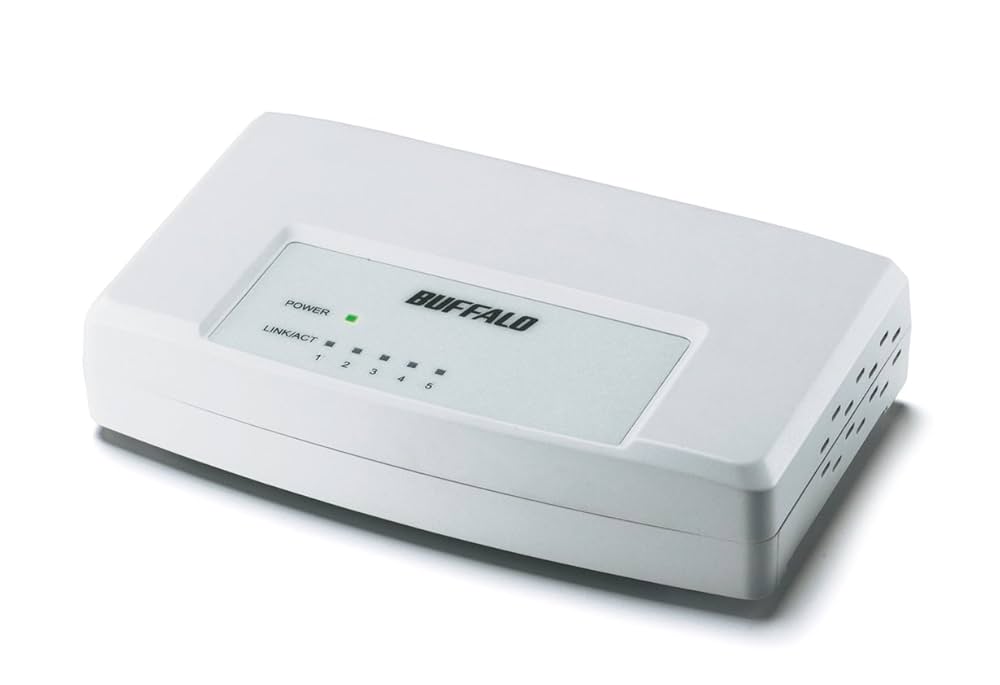 (未使用･未開封品)　BUFFALO 10/100M 5ポート スイッチングHub ブラック LSW3-TX-5EPL/B tu1jdyt Amazon | BUFFALO 10/100M 5ポート スイッチングHub ブラック